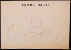 cca 1910 Bp. V. "Kigyó" Gyógyszertár, díszes receptes zacskó