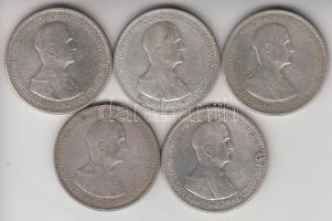 1930. 5P Ag "Horthy-jobbra" (5x) T:3