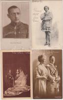 4 db régi képeslap: II. Vilmos és Auguszta Viktória; IV. Károly, Zita és Ottó; Galetta Ferenc; Császár Imre /  Wilhelm II and Augusta Victoria of Schleswig-Holstein; Charles IV, Zita and Otto; Ferenc Galetta; Imre Császár