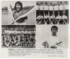 cca 1977-1989 MTI sajtófotók sportolókról, köztük a budapesti felnőtt bajnokságon 11 első helyezést ...