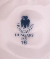 Virágokkal díszített, jelzett Hollóházi porcelán áttört váza, hibátlan, m:22 cm / Chinaware vase in ...