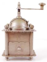 Régi fém kávédaráló, kissé kopottas / Vintage metal coffee grinder somewhat worn 22x11x11cm