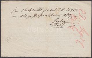 1863 Mahnung. Fizetési felszólítás a pozsonyi városi hatóságtól