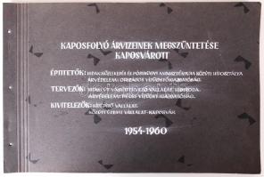 1954-1960 Kaposfolyó árvizeinek megszüntetése Kaposvárott fotókönyv 27db fotóval