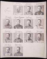 Nyolc darab különböző fotó, francia tisztekről, 15×12 cm