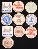 cca 1935 10 db háború előtti német söralátét /  cca 1935 10 pre-war German beer-mats