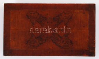 Biedermeier fa doboz, több helyen kisebb sérülések, 28×16 cm, m:8 cm
