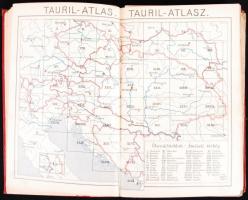 cca 1900 Az Osztrák-Magyar Monarchia automobil térképe. Tauril Atlas 50 térképpel, (2 hiánnyal) magy...