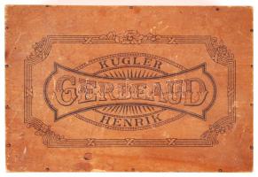 Régi Kugler Henrik Gerbeaud fa dobozka /  Vintage Gerbeaud wooden box, 19,5x13x5,5cm