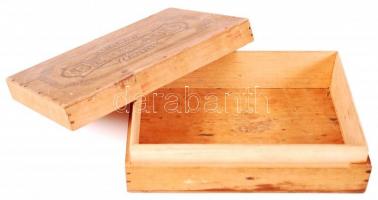 Régi Kugler Henrik Gerbeaud fa dobozka / 
Vintage Gerbeaud wooden box, 19,5x13x5,5cm