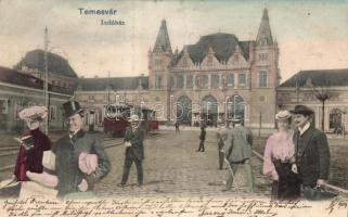 Temesvár railway station, collage