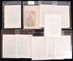 10 db kínai papír kivágás (jian zhi)