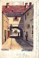 Miskolc Sötét kapu, litho, s: Kiss L. (EK)