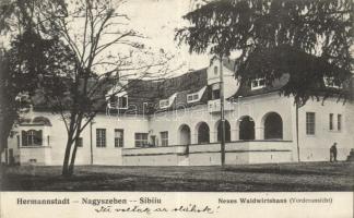 1916 Nagyszeben, Hermannstadt, Sibiu; Új Erdei vendéglő / Neues Waldwirtshaus / forest restaurant (EK)