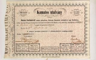 1848. 100Ft "Kamatos utalvány" T:I RRR!!!