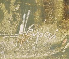 Herpai Zoltán (1951-2011): Kikötőben. Olaj, farost, jelzett, kisebb kopások, 40×50 cm