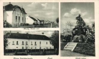 Lenti, Horthy utca, hősi emlékmű, Esterházy-kastély