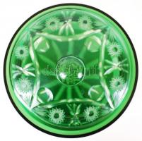 Ólomkristály fedeles tároló, többrétegű, csiszolt, metszett, hibátlan, m:27 cm, d:27 cm!!!