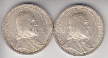 1938. 5P Ag "Szent István" (2x) T:2,2-