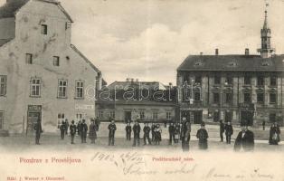 Prostejov; Posebradske namesti / square, Maximilian Kastil's shop