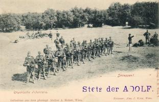 1898 Magyar tűzérek gyakorlatoznak hosszúcímzéses lap