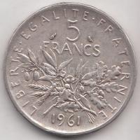 Franciaország 1961. 5Fr Ag T:2- France 1961. 5 Francs Ag C:VF