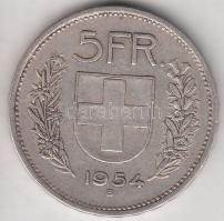 Svájc 1954B 5Fr Ag T:2- Switzerland 1954B 5 Francs Ag C:VF