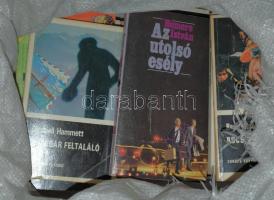 Több zsáknyi vegyes könyvtétel témánként bontva. Krimik, olcsó könyvtár, egyéb