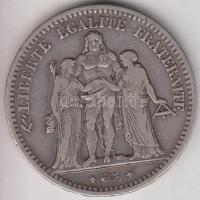 Franciaország / Második Köztársaság 1849A 5Fr Ag "Herkules csoport" Párizs (24.74g) T:2- 
...