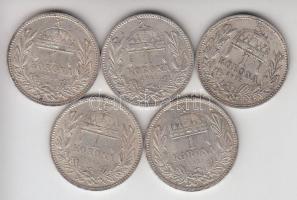 1912-1916. 1K Ag "Ferenc József" (5x) T:2