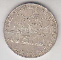 Ausztria 1976. 100Sch Ag "Innsbruck - XII. téli olimpia / Épületek és olimpiai logó" T:2- Austria 1976. 100 Schilling Ag "Winter Olympics Innsbruck / Buildings and Olympic logo" C:VF