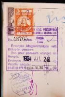 1934 Csehszlovák útlevél / 
1934 Czechoslovakian passport