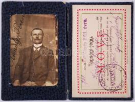 1921 MOVE fényképes tagsági igazolvány