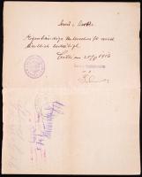 1916 Távirat: CILLI K.K. Bezirkshauptmannschaft