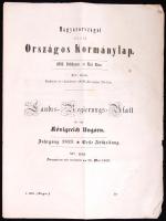 1859 Magyarországot illető kormánylap a szekérpostákról szóló rendelettel