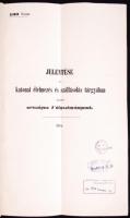 1844 Az Országos Választmány jelentése katonai élelmezés és szállásolás tárgyában 6p