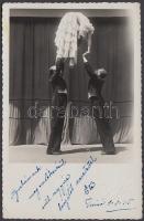 1935 Eta nevű artista hölgy két darab dedikált fotó 18x12 cm