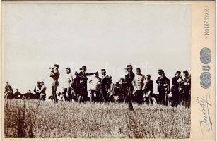 1895 I. Ferencz József hadgyakorlaton Bánffyhunyadon 14x10 cm fotó