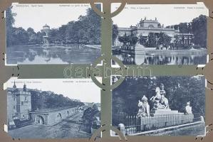 Kb 200 európai városképes lap az 1910-es évekből szép képeslap albumban, továbbá 36 modern főleg svá...