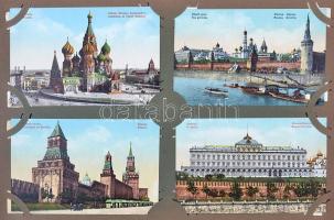 Kb 200 európai városképes lap az 1910-es évekből szép képeslap albumban, továbbá 36 modern főleg svá...