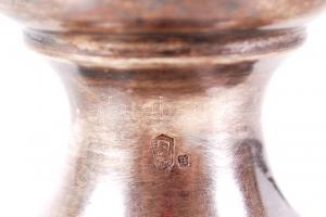 Judaika kegytárgy: Ezüst (Ag.) tornyos bessamim tartó, jelzett, m:24 cm, nettó: 151 g / Silver besam...