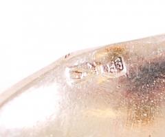 Ezüst (Ag.) mini díszvilla és két díszkanál, jelzettek, bruttó:25 g / Silver spoons and frok