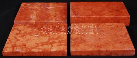 4 db márvány szobor talapzat, 15×15 cm