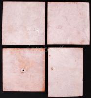 4 db márvány szobor talapzat, 15×15 cm