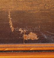 Olvashatatlan jelzéssel: Gyümölcs csendélet. Olaj, farost, apró sérülésekkel, jó keretben 65×83