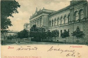 1899 Arad gimnázium hosszúcímzéses
