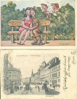 33 db régi, főleg magyar városképes lap / 33 mainly Hungarian postcards