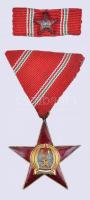 1949. "A Magyar Népköztársasági Érdemérem arany fokozata" zománcozott aranyozott bronz kit...
