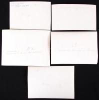 1914-1918 5 db régi katonai fénykép, hátán feliratozva, 10×15-13×18 cm