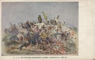 Battle of Custoza, Pál Bankó drummer, K.u.k. Infantry Regiment Kaiser Leopold II, nr. 33., artist signed (fa)